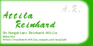 attila reinhard business card